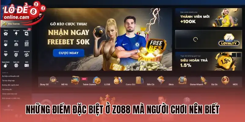 Những điểm đặc biệt ở Zo88 mà người chơi nên biết